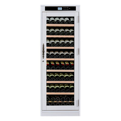 Touch Control Kitchen Wine Cooler Cabinet with Wooden Shelves and Thermoelectric Cooling