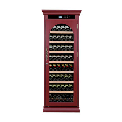 Good price Luxury Burgundy Solid Wood Wine Cooler Cabinet with Digital Control Panel and Touch Control online