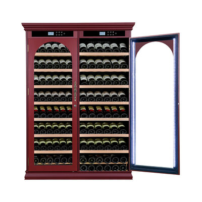 Good price Professional Dual-Temperature Control Solid Wood Wine Cooler with LED Interior Lighting online