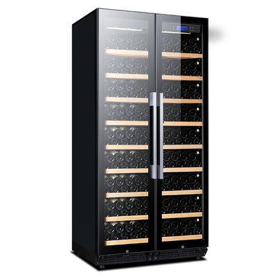 Good price Premium Dual Temperature Zones Wine Cooler Cabinet with Digital Control and Wood Shelving online