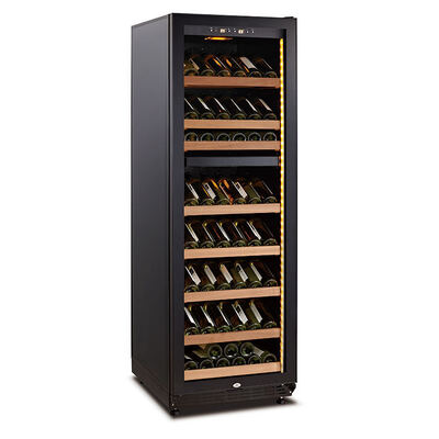 Good price Dual Zone Temperature Control Wood Wine Cooler with 120-Bottle Capacity and LED Interior Lighting online