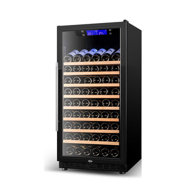 Good price Freestanding Wood Wine Cooler with 160-Bottle Capacity UV-Protective Glass Door and Digital Temperature Control online