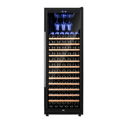 Good price Modern Kitchen Wine Cooler with Transparent Glass Door 5 Wooden Shelves and Digital Touch Control online