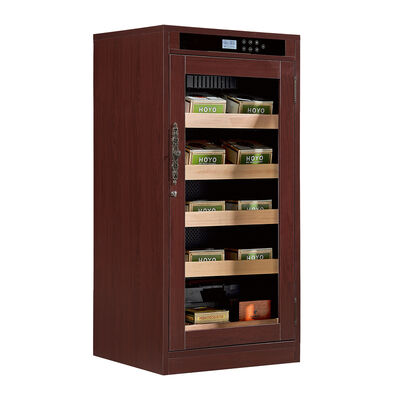 Good price Premium Wood Digital Cigar Cooler Humidor Cabinet with Adjustable Shelves, Quiet Operation Under 42 dB, and LED Interior Lighting online