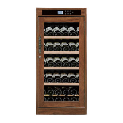 Good price Wooden Frame Digital Temperature Control Wine Cooler Cabinet with Tempered Glass Door and UV Protection online