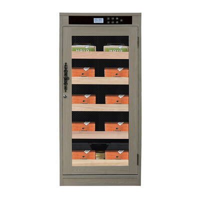 Good price Gray Wood Finish Cigar Cooler Humidifier with Precise Climate Control and Touch Screen online