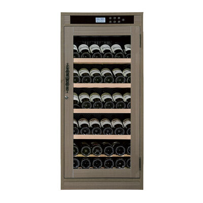 Good price Sophisticated Gray Wood Wine Cooler Cabinet with Precise Temperature Control and Digital Touch Panel online