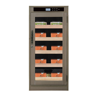 Good price Dark Wood Finish Electric Cigar Humidor Cabinet with Secure Locker and Spanish Cedar Interior online