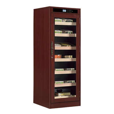 Good price Rich Mahogany Finish Cigar Cooler Humidor Cabinet with Built-in Humidification and Thermoelectric Cooling online