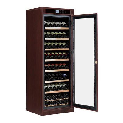 Good price Digital Temperature Control Solid Wood Kitchen Wine Cooler Cabinet with Adjustable Wooden Shelves online