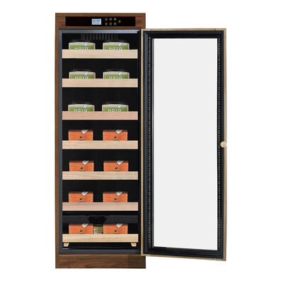 Good price Freestanding Wooden Frame Electric Cigar Humidor Cabinet with Lockable Glass Door and Built-in Humidification System online