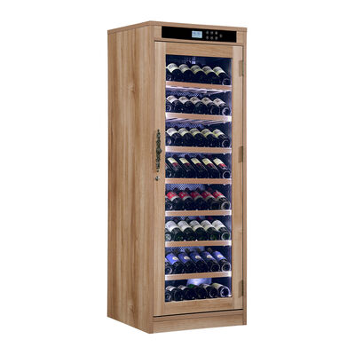 Good price Wood Grain Finish Kitchen Wine Cooler Cabinet with Precision Temperature Control and Adjustable Shelves online