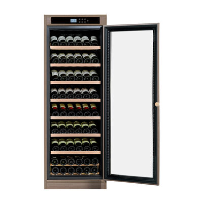 Good price Elegant Wooden Kitchen Wine Cooler Cabinet with Lockable Glass Door and Thermoelectric Cooling System online