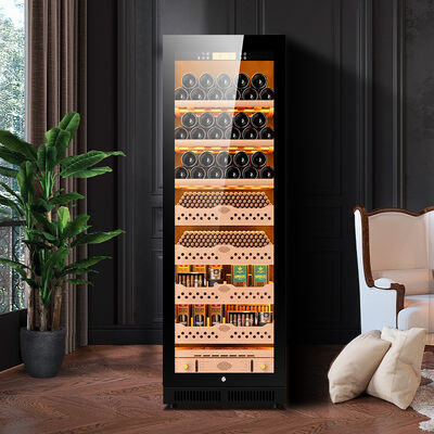 Good price Dual-Zone Wine & Cigar Cooler Humidifier Constant Temperature Storage Cabinet online