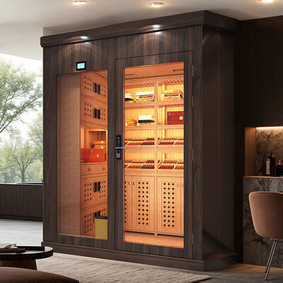 Good price Custom Solid Wood Frame Grand Reserve Walk-In Cigar Cooler Humidor Cabinet online