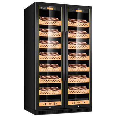 Good price Premium Dual-Zone Electronic Cigar Humidor Cabinet With Smart Climate Control online