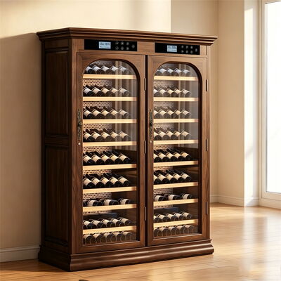 Good price Large Capacity Dual Zone Wooden Wine Cooler Cabinet With Digital Control Panel online