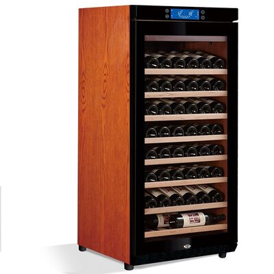 Good price Freestanding Kitchen Wine Cooler Wine Refrigerator With Wooden Frame Cabinet online