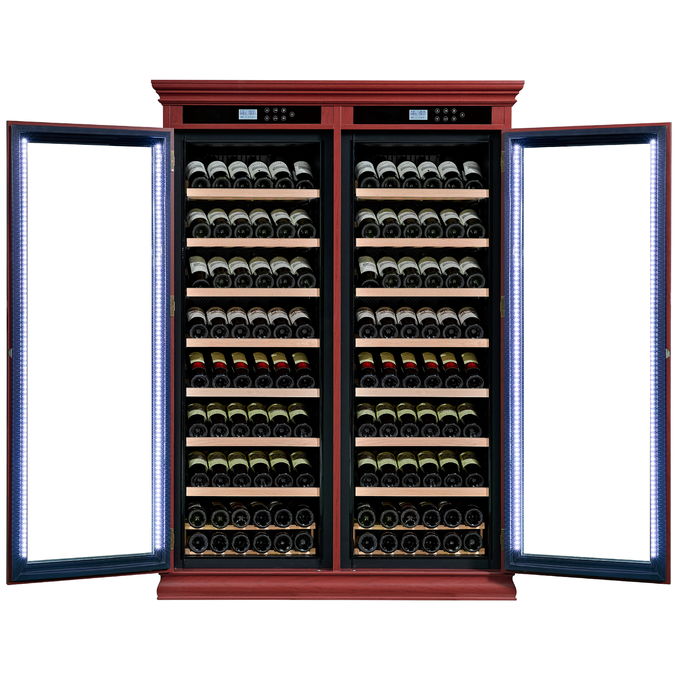 Touch Control Dual Zone Kitchen Wine Cellar Cabinet With Locking Glass Door​