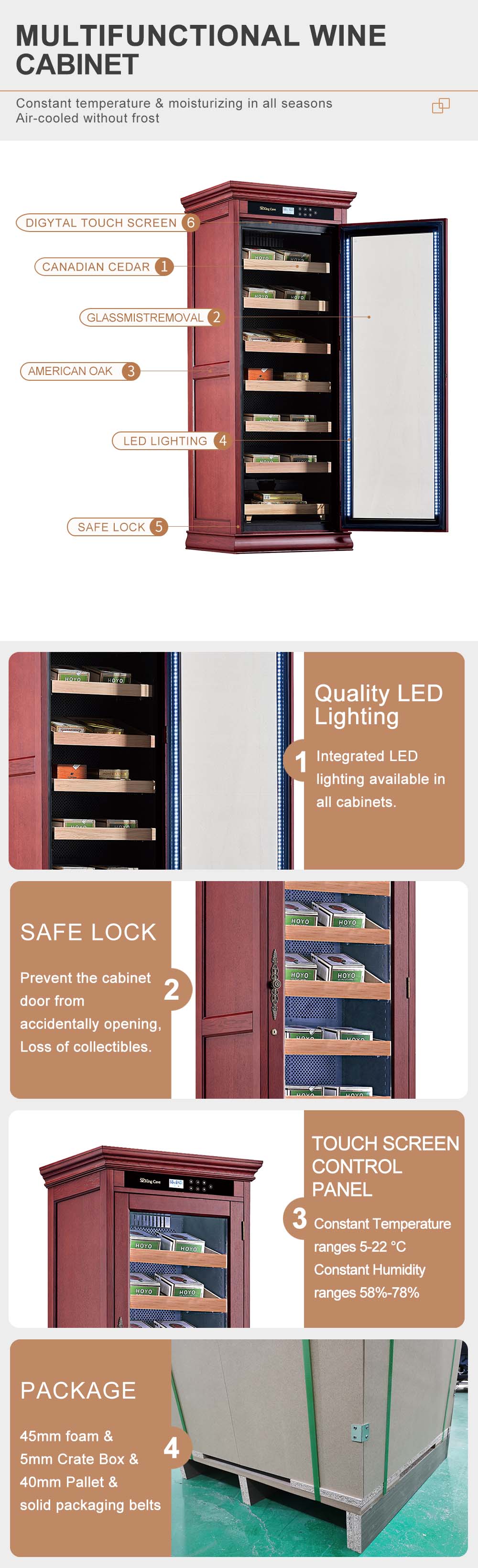 cigar cabinet humidification system
